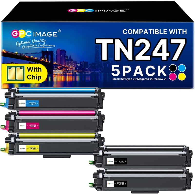 TN247 TN-243CMYK DCP-L3550CDW MFC-L3750CDW Toner Compatible pour Brother TN243 TN243CMYK TN247BK pour Brother DCP-L3550CDW MFC-L