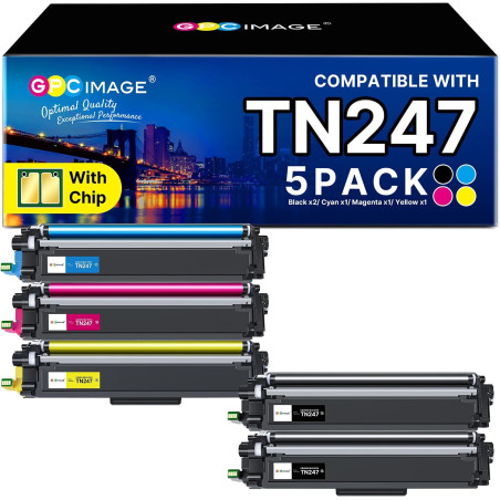 TN247 TN-243CMYK DCP-L3550CDW MFC-L3750CDW Toner Compatible pour Brother TN243 TN243CMYK TN247BK pour Brother DCP-L3550CDW MFC-L