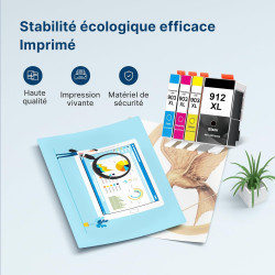 Cartouche 912 912 XL Compatible pour HP 912 912XL Cartouche pour HP OfficeJet Pro 8022e 8024e 8020e 8022 8024 8020 8023 OfficeJe