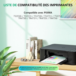 575XL 576XL Cartouche d'encre Compatible Cartouche Canon 575 et 576 PG575XL CL576XL pour Canon Pixma TS3551i TR4755i TS3750i TS3
