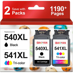 540XL 541XL Cartouches d'encre Compatibles pour Cartouche Canon 540 541 XL pour PIXMA MG3650s TS5150 TS5151 MG3550 MG3600 MG3650