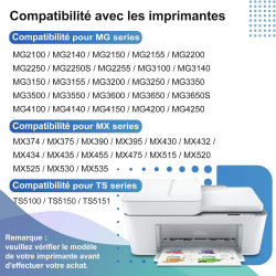 540XL 541XL Cartouches d'encre Compatibles pour Cartouche Canon 540 541 XL pour PIXMA MG3650s TS5150 TS5151 MG3550 MG3600 MG3650