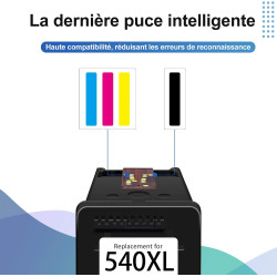 540XL 541XL Cartouches d'encre Compatibles pour Cartouche Canon 540 541 XL pour PIXMA MG3650s TS5150 TS5151 MG3550 MG3600 MG3650