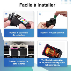 540XL 541XL Cartouches d'encre Compatibles pour Cartouche Canon 540 541 XL pour PIXMA MG3650s TS5150 TS5151 MG3550 MG3600 MG3650