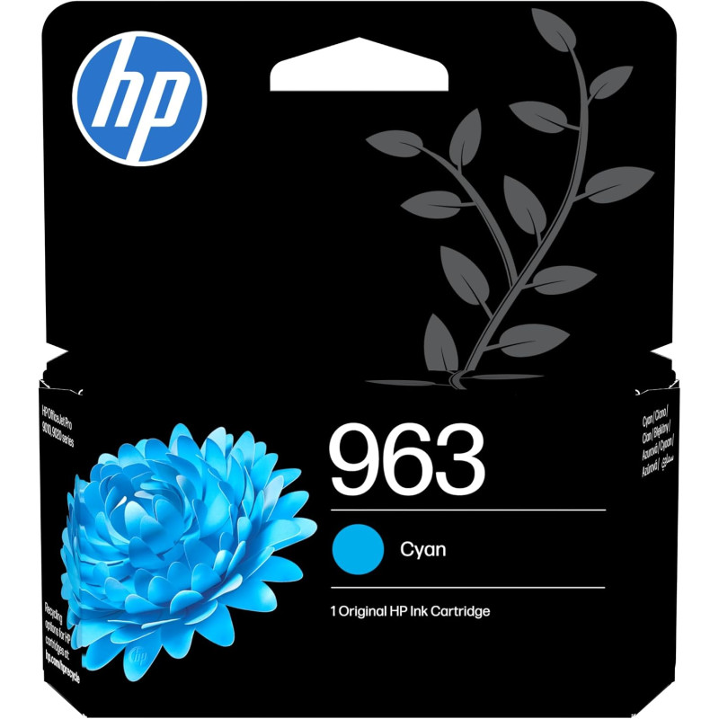HP 963 Cyan Original Ink Cartridge