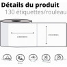 3 Rouleaux D'éTiquettes Phomemo M120/M110, 1.57 "X 2.36" (40 X 60 Mm) Papier D'éTiquettes Thermiques Pour Imprimantes D'éTiquett