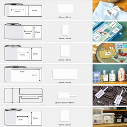 3 Rouleaux D'éTiquettes Phomemo M120/M110, 1.57 "X 2.36" (40 X 60 Mm) Papier D'éTiquettes Thermiques Pour Imprimantes D'éTiquett