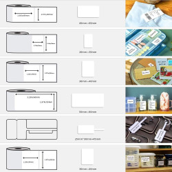 6 Rouleaux D'éTiquettes Phomemo M120/M110, 1.96 "X 1.18" (50 X 30 Mm) Papier D'éTiquettes Thermiques Pour Imprimantes D'éTiquett