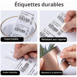 6 Rouleaux D'éTiquettes Phomemo M120/M110, 1.96 "X 1.18" (50 X 30 Mm) Papier D'éTiquettes Thermiques Pour Imprimantes D'éTiquett