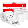 6 Rouleaux d'Étiquettes Thermiques Phomemo M120/M110, 1.57 x 1.18 pouces (40 x 30 mm), Papier pour Imprimantes d'Étiquettes Phom