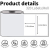 6 Rouleaux D'éTiquettes Phomemo M120/M110, 1.18 "X 0.78" (30 X 20 Mm) Papier D'éTiquettes Thermiques Pour Imprimantes D'éTiquett