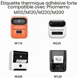 6 Rouleaux D'éTiquettes Phomemo M120/M110, 1.18 "X 0.78" (30 X 20 Mm) Papier D'éTiquettes Thermiques Pour Imprimantes D'éTiquett