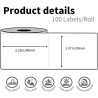 6 Rouleaux D'éTiquettes Phomemo M120/M110, 1.97 "X 3.15" (50 X 80 Mm) Papier Pour éTiquettes Thermiques Pour Imprimantes D'éTiqu
