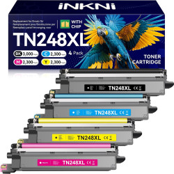 INKNI Compatibles avec Brother TN284XL TN-248XL TN248 pour Brother MFC-L3760CDW Toner HL-L3220CWE MFC-L3740CDWE DCP-L3520CDWE DC