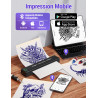 Yohoolyo thermocopieur tatouage bleutooth imprimante stencil tatouage machine transfert pour artistes et débutants avec 10 feuil