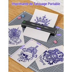 Yohoolyo thermocopieur tatouage bleutooth imprimante stencil tatouage machine transfert pour artistes et débutants avec 10 feuil