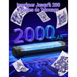 Yohoolyo thermocopieur tatouage bleutooth imprimante stencil tatouage machine transfert pour artistes et débutants avec 10 feuil