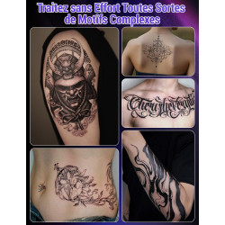 Yohoolyo thermocopieur tatouage bleutooth imprimante stencil tatouage machine transfert pour artistes et débutants avec 10 feuil