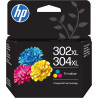 HP 302XL/304XL Tricolore, B7RT8AE, Cartouche d’Encre Original, Compatible avec Les imprimantes DeskJet 1110, 2130, 2620, 3630, 3