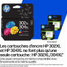 HP 302XL/304XL Tricolore, B7RT8AE, Cartouche d’Encre Original, Compatible avec Les imprimantes DeskJet 1110, 2130, 2620, 3630, 3
