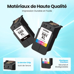 PG-560XL CL-561XL Cartouches d'encre de Remplacement pour Canon Cartouche 560 561 pour Pixma TS5350i TS7450i TS7450a TS7451i TS5