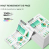 Cartouche 937 937XL 9730e 9120e pour HP 937 Pack de 4 Cartouches 937e XL | Compatible pour HP OfficeJet Pro 9720e 9120e 9132e 91