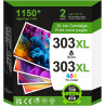 303 XL Cartouches d'impression Multipack,303 XL Cartouches Noir et Couleur Compatible pour Original Cartouche HP 303 pour Envy P