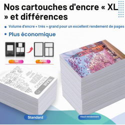 308 XL Cartouches d'encre pour Cartouche HP 308 Noir et Couleur Cartouche Remplacement pour Envy 6120 6120e 6110e 6122e 6132e 65