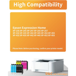 D&C 12 x Cartouches d'encre 29XL compatibles avec Epson 29 XL pour Epson Expression Home XP-442 XP-342 XP-352 XP-452 XP-335 XP-3