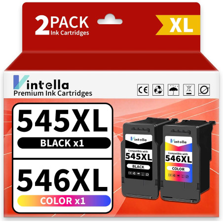 PG-545XL CL-546XL Cartouches d'encre Remplacement pour Canon 545 et 546 545XL 546XL pour Canon PIXMA MX495 TR4550 TR4551 MG2550s