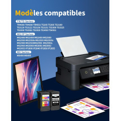 PG-545XL CL-546XL Cartouches d'encre Remplacement pour Canon 545 et 546 545XL 546XL pour Canon PIXMA MX495 TR4550 TR4551 MG2550s