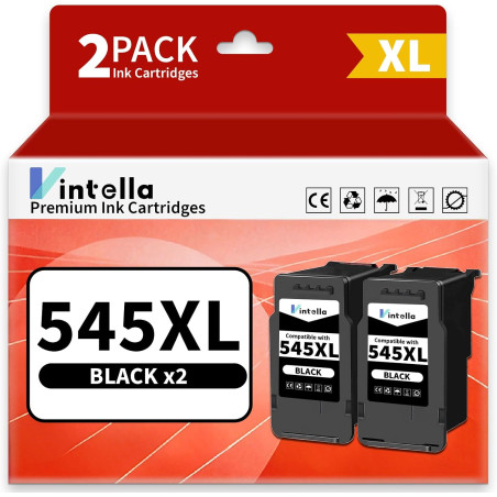 545XL PG-545XL Noir Cartouches d'encre Remplacement pour Canon 545 XL Noir pour Canon MX495 TR4550 TR4551 MG2550s MG2555s TS3150