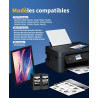 545XL PG-545XL Noir Cartouches d'encre Remplacement pour Canon 545 XL Noir pour Canon MX495 TR4550 TR4551 MG2550s MG2555s TS3150