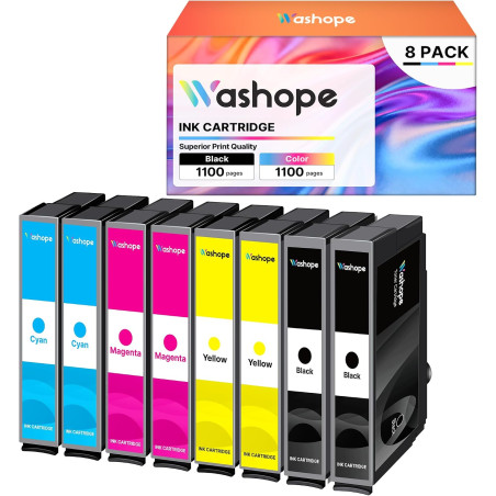 Washope Cartouche Compatibles pour 405XL pour Epson WF-3820 WF-3820DWF WF-3825DWF WF-4820DWF WF-4825 WF-4830 WF-7310 WF-7830DTWF