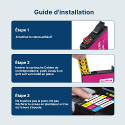 Washope Cartouche Compatibles pour 405XL pour Epson WF-3820 WF-3820DWF WF-3825DWF WF-4820DWF WF-4825 WF-4830 WF-7310 WF-7830DTWF
