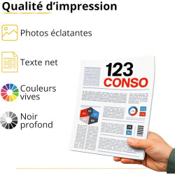 123CONSOMMABLES - Pack 12 Cartouches Encre pour 604 XL Compatible avec Epson XP-2200 XP-3200 XP-4200, Workforce WF-2910 WF-2930 