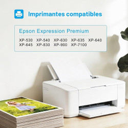 Cartouches 33XL Compatibles avec Epson 33XL Multipack Lot de 10 | Cartouches 33XL multipack pour Epson Expression Premium XP-710