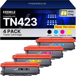 KEENKLE TN-423 TN423 Lot de 4 Toners compatibles avec Brother TN-423BK TN 423 pour Brother MFC-L8690CDW HL-L8260CDW MFC-l9570cdw