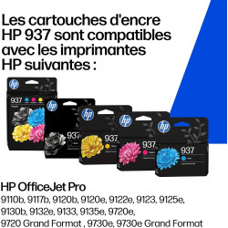 HP 937 Cyan Original Ink Cartridge