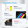 Aruotec Cartouches Encre Compatibles avec Epson Workforce WF-4820 WF-7830 | Pack de 9 (3 Noir, 2 Cyan, 2 Magenta, 2 Jaune) pour 