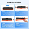 KUPYLM 203X Cartouche de Toner pour HP 203X 203A CF540X pour Color LaserJet Pro MFP M281fdw M281fdn M280nw M254dw M254nw CF540X 