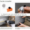 Cocar Noir Voiture Radar de Recul LED Parking Beep & park Assist Système avec Distance Affichage Rétro Aide au Parcage + 4 Capte