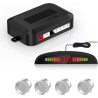 Cocar Argent Voiture Radar de Recul LED Parking Beep & park Assist Système avec Distance Affichage Rétro Aide au Parcage + 4 Cap