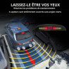 Cocar Argent Voiture Radar de Recul LED Parking Beep & park Assist Système avec Distance Affichage Rétro Aide au Parcage + 4 Cap