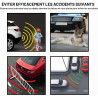 Cocar Argent Voiture Radar de Recul LED Parking Beep & park Assist Système avec Distance Affichage Rétro Aide au Parcage + 4 Cap