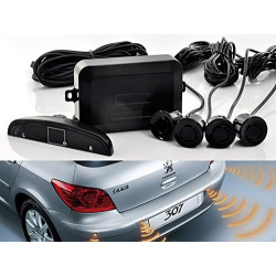 Cocar Blanc Voiture Radar de Recul LED Parking Beep & park Assist Système avec Distance Affichage Rétro Aide au Parcage + 4 Capt