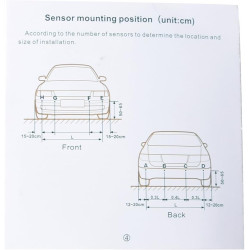 Cocar Blanc Voiture Radar de Recul LED Parking Beep & park Assist Système avec Distance Affichage Rétro Aide au Parcage + 4 Capt