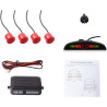 Cocar Rouge Voiture Radar de Recul LED Parking Beep & park Assist Système avec Distance Affichage Rétro Aide au Parcage + 4 Capt