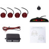 Cocar Rouge Foncé Voiture Radar de Recul LED Parking Beep & park Assist Système avec Distance Affichage Rétro Aide au Parcage + 