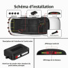 Radar De Recul Voiture Sans Fil, Système De Radar Inversé Avec 4 Radars De Recul, Affichage De Distance à LED Sans Fil Avec Aver